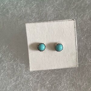 Turquoise Sterling Silver Stud Earrings